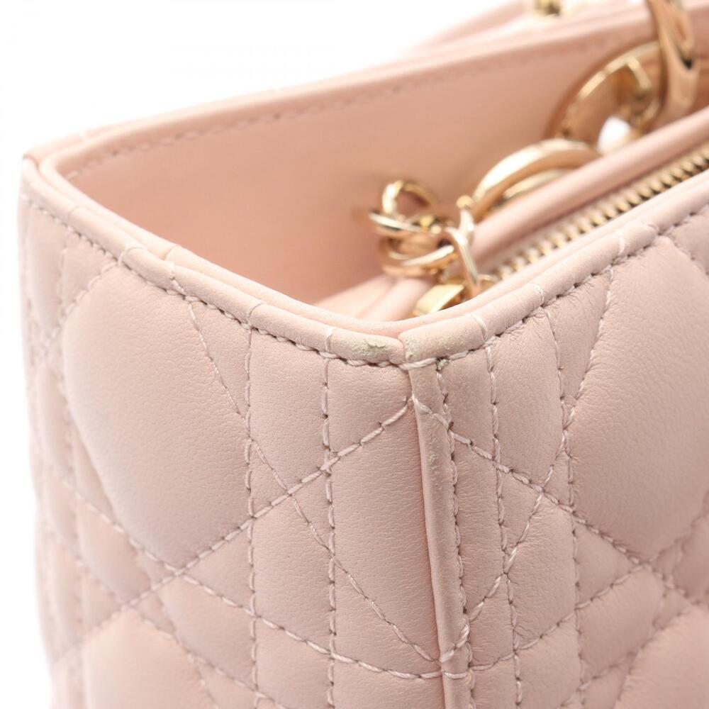 Dior Lady Cannage Handbag Leather Pink - Picture 7 of 14